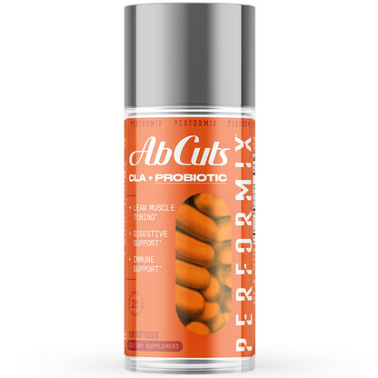 PERFORMIX - AbCuts CLA + Probiotics - Fitness Goals - Supports Lean Muscle Growth & Gut Health - Energy & Endurance - Digestive Health Wellness - Women & Men - 100 Soft Gels